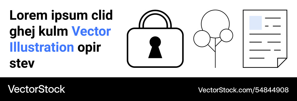Secure digital document storage with icon of lock Secure digital document storage with icon of lock vector image