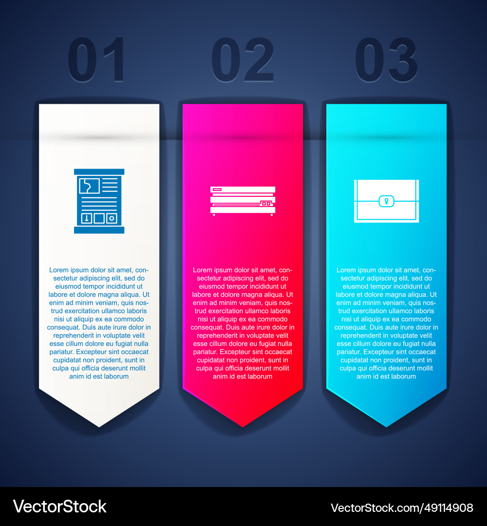 Set game guide video console and chest Set game guide video console and chest Vector Image