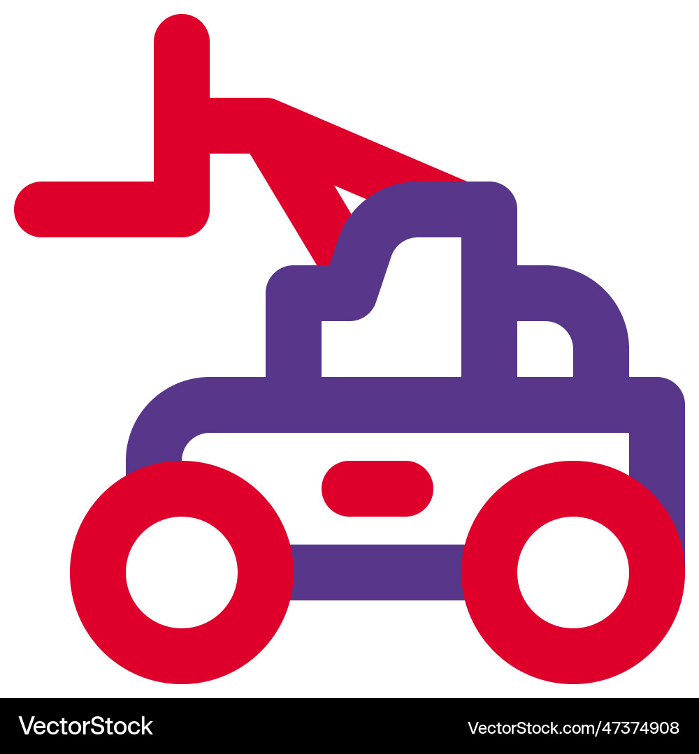 Telehandler multi-purpose machine to lift move vector image