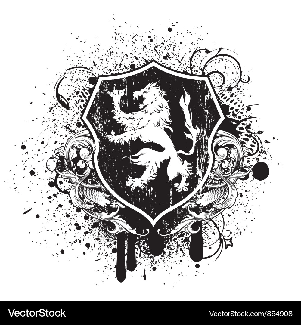 Vintage Grunge Shield vector image