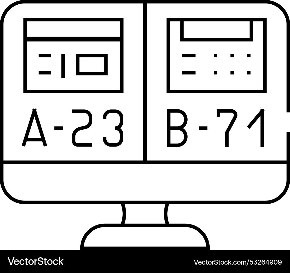 Ab testen ux ui design line icon Ab testen ux ui design line icon vektorbild