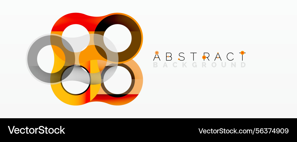 Abstract design features overlapping circles warm Abstract design features overlapping circles warm Vector Image