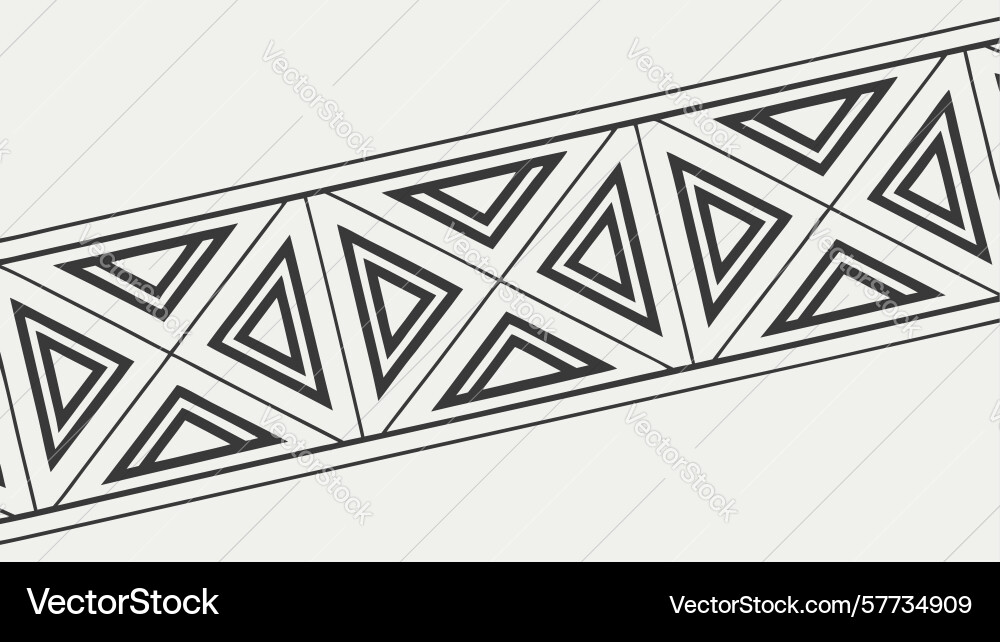 Abstract geometric triangle border modern pattern vector image