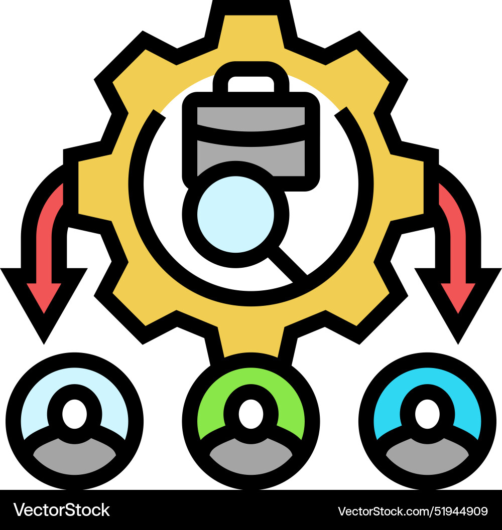 Applicant tracking system ats color icon Applicant tracking system ats color icon vector image