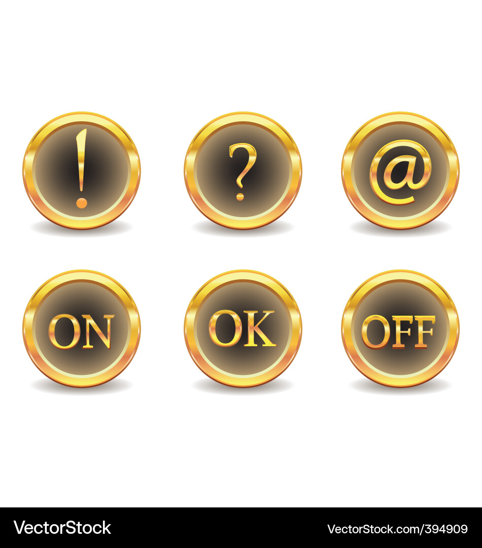 Buttons set Vector Image