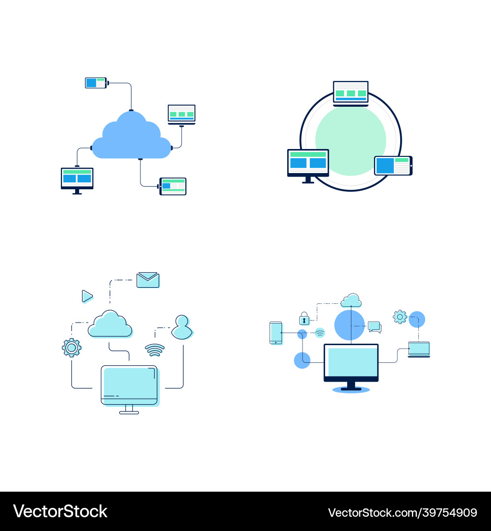 Computing network icon design Computing network icon design vector image