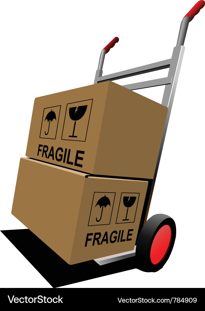 Fragile boxes Vector Image