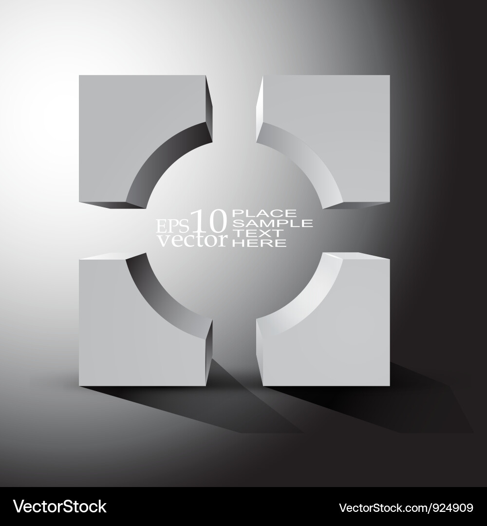 Fragmented Form Collapse vector image
