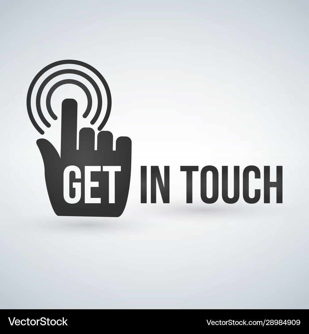 Get In Touch Typography vector image