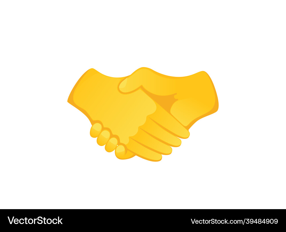 Handshake Icon - Greeting Gesture vector image