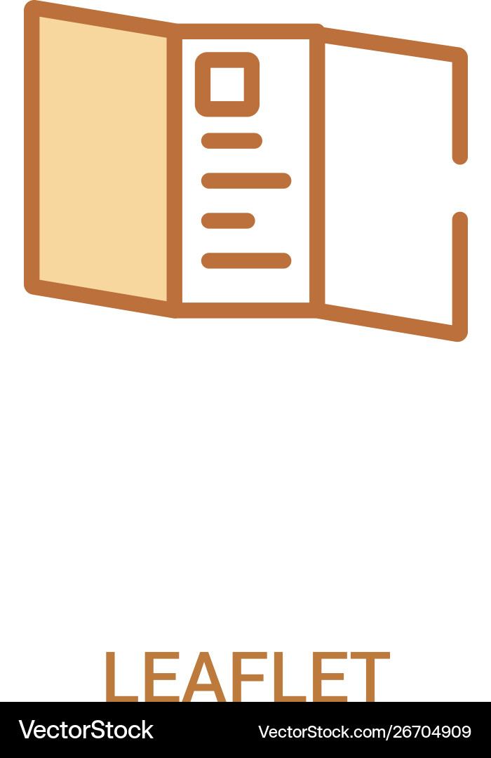 Leaflet concept 2 colored icon simple line Vector Image