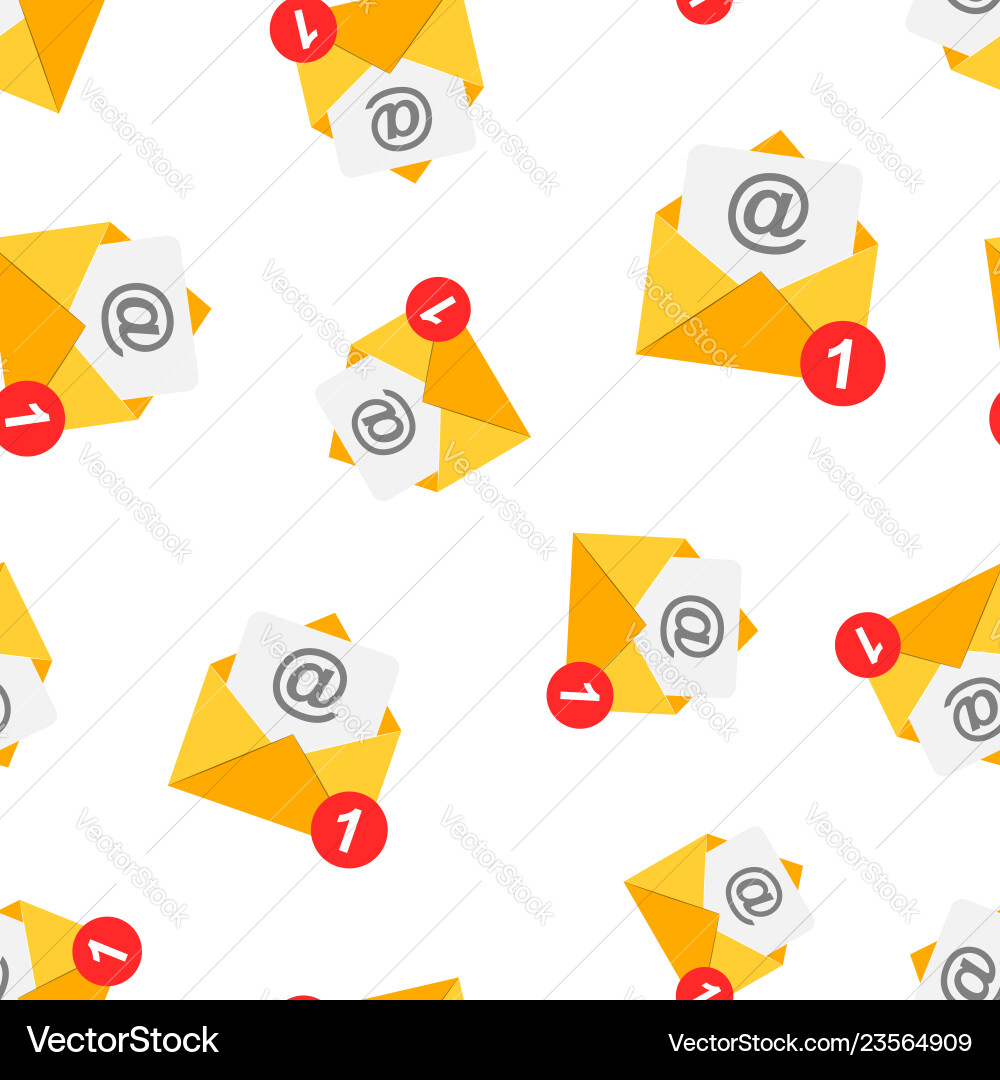 Mail envelope icon seamless pattern background vector image