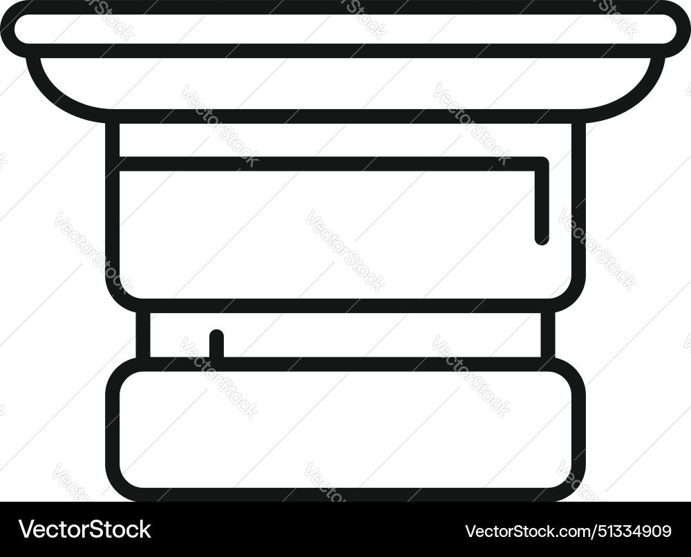 Minimalist line art of ionic column Minimalist line art of ionic column Vector Image