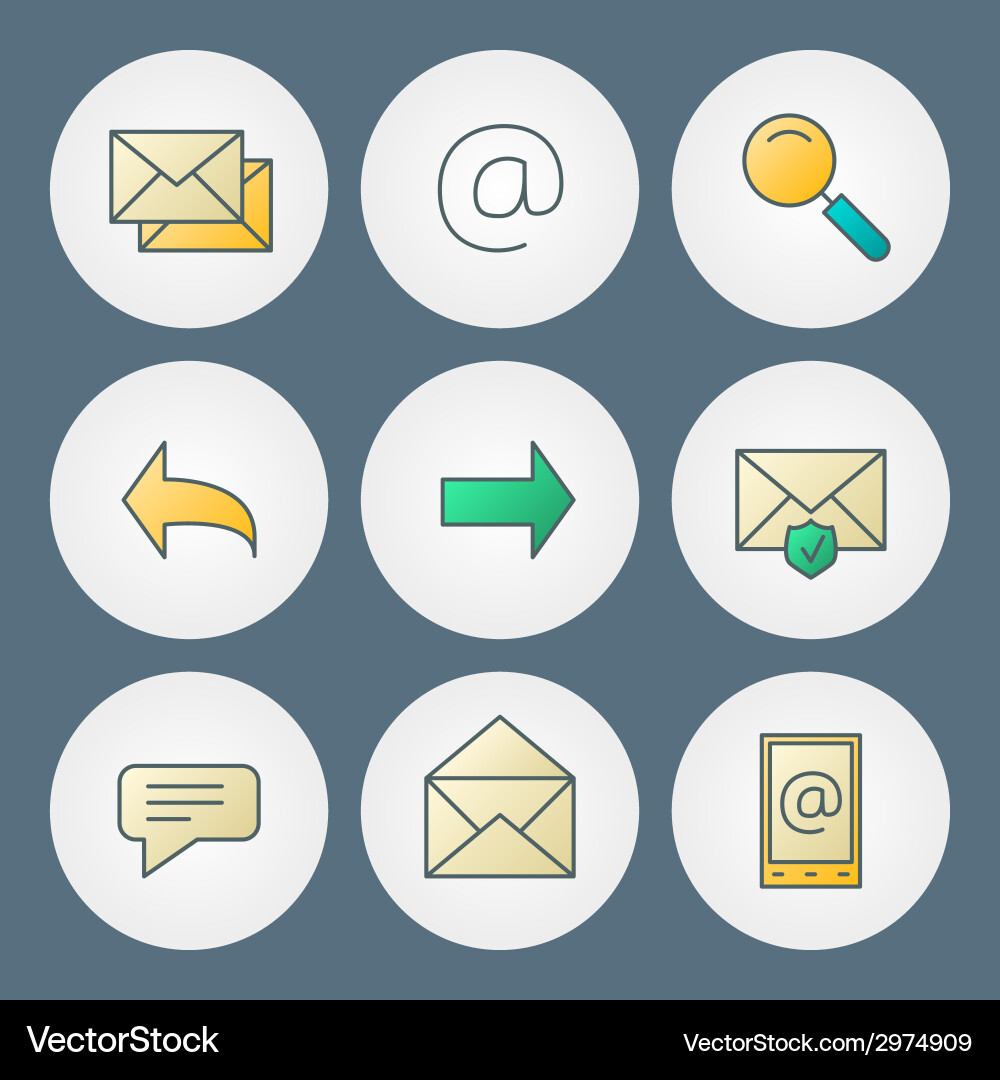 Modern Icon Set - Mobile & Web Vector Image
