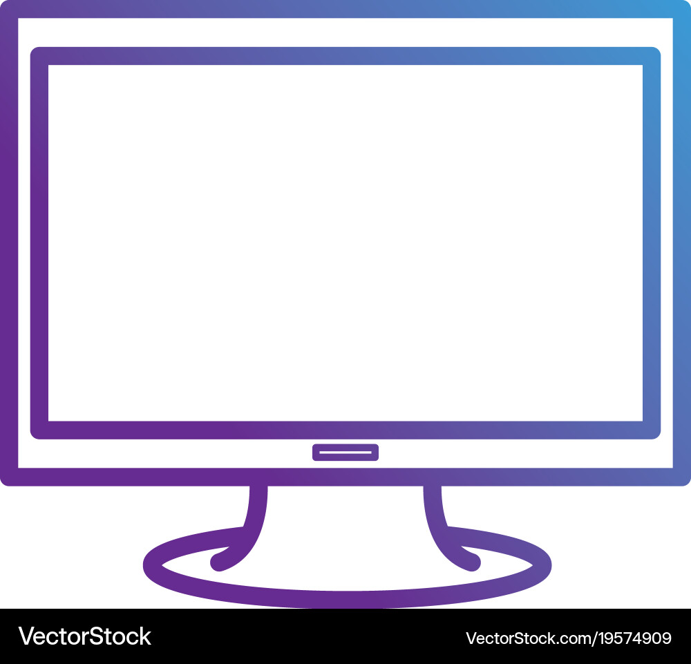Monitor computer isolated icon Vector Image