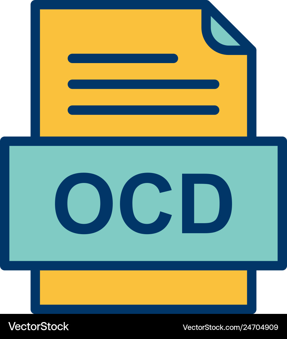 Ocd file document icon vector image