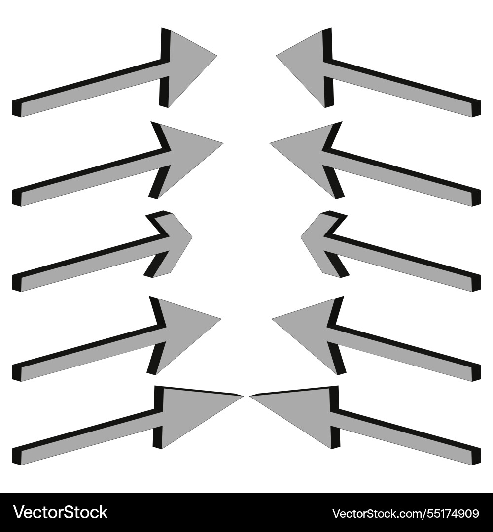 Pfeilsymbole setzen Richtungszeiger Formen Pfeilsymbole setzen Richtungszeiger Formen vektorbild