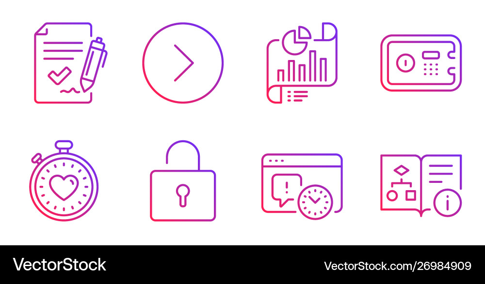 Safe box report document and project deadline Safe box report document and project deadline vector image