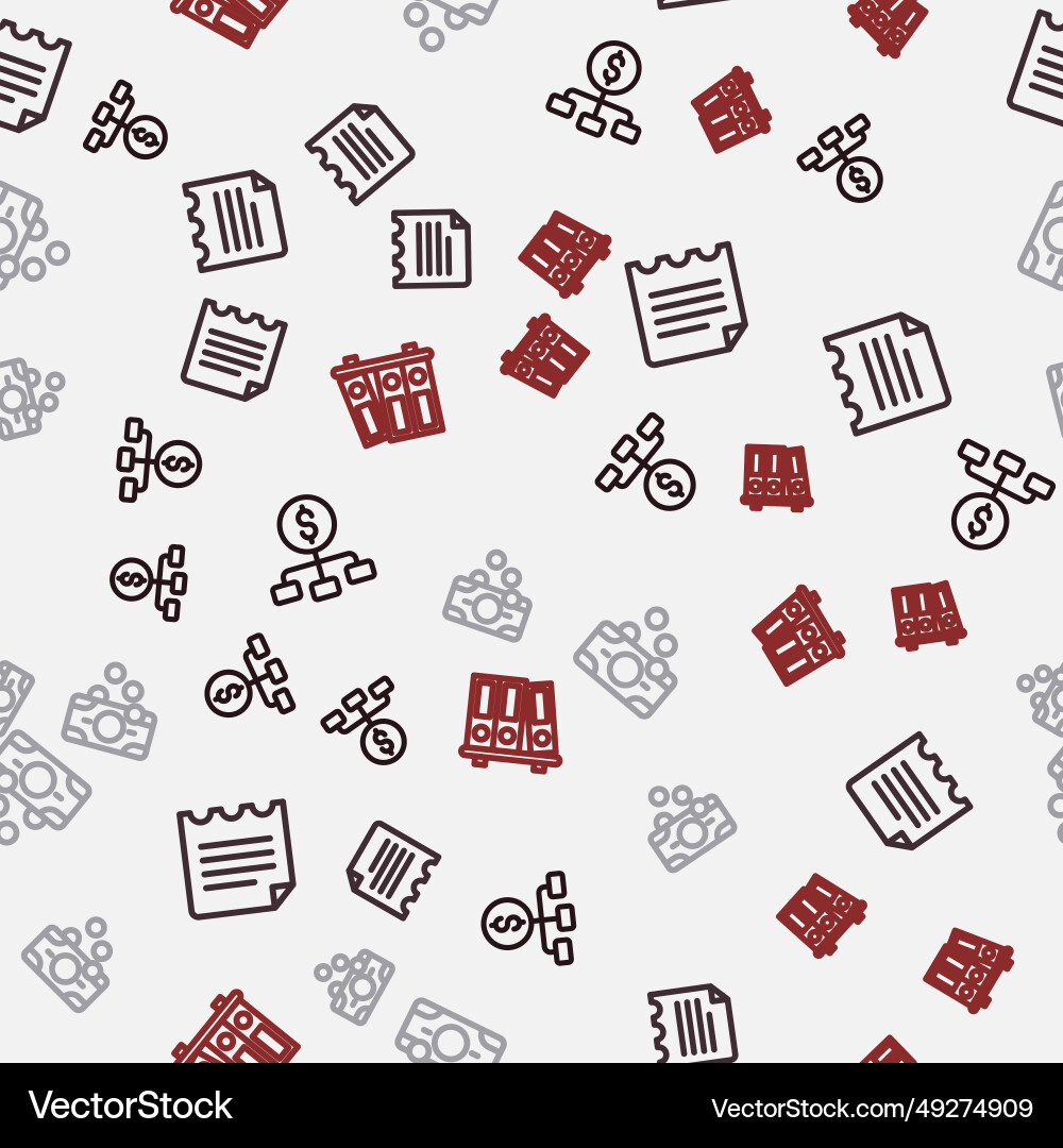 Set line hierarchy with dollar notebook stacks Vector Image