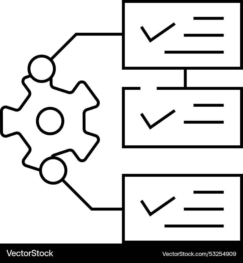 System monitoring line icon System monitoring line icon vector image