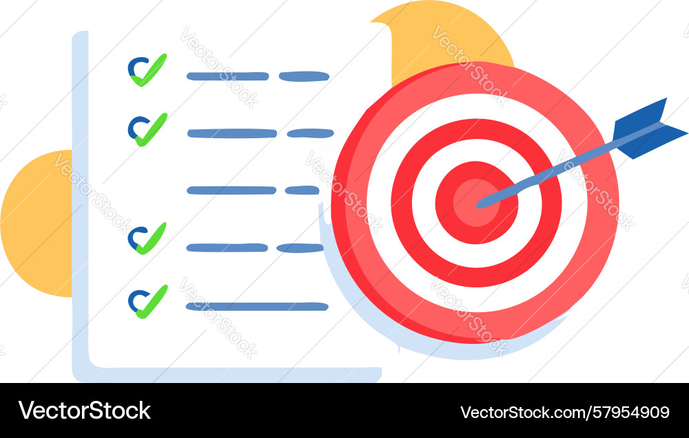Task Completion Target Vector Image