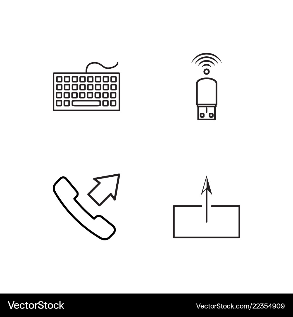 Web simple outlined icons set Web simple outlined icons set Vector Image