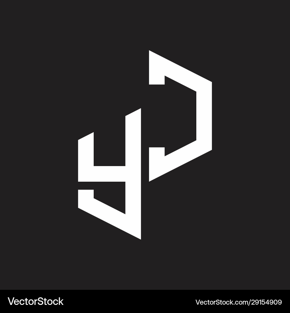 Yc initial letters logo monogram with up to down vector image