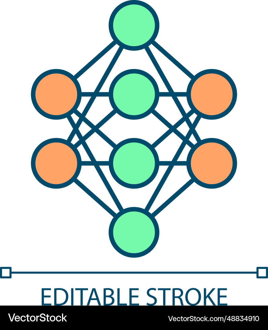 2d editable colorful thin line anomaly detection 2d editable colorful thin line anomaly detection vector image