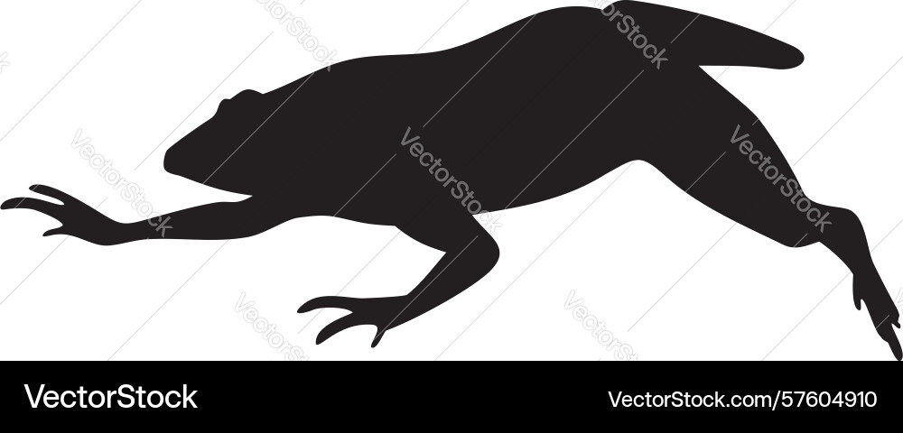 Agile running badgerwolverine silhouette design Vector Image