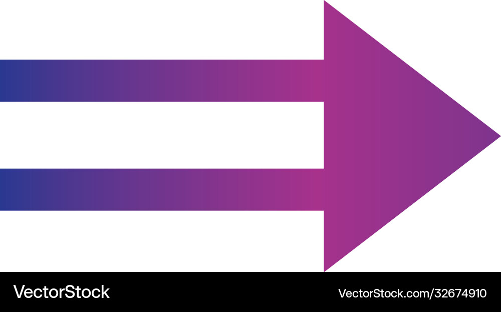 Arrow direction related icon right pointed Vector Image