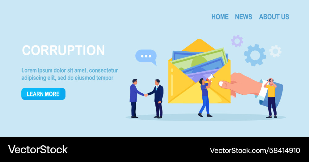 Bribery and Corruption Scheme Vector Image