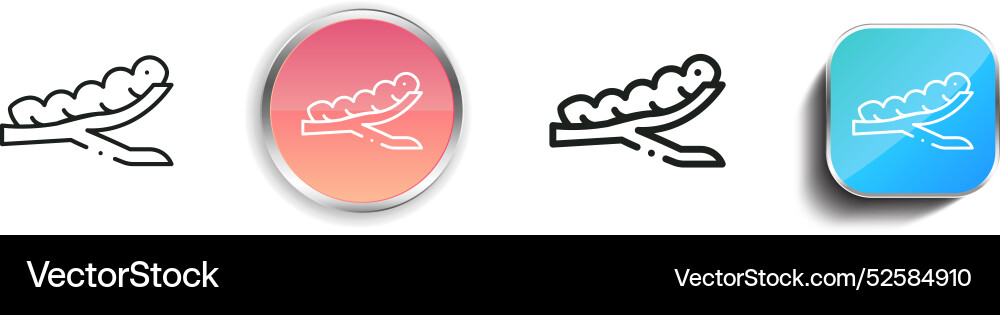 Carterpillar icon thin linear regular and button Carterpillar icon thin linear regular and button vector image