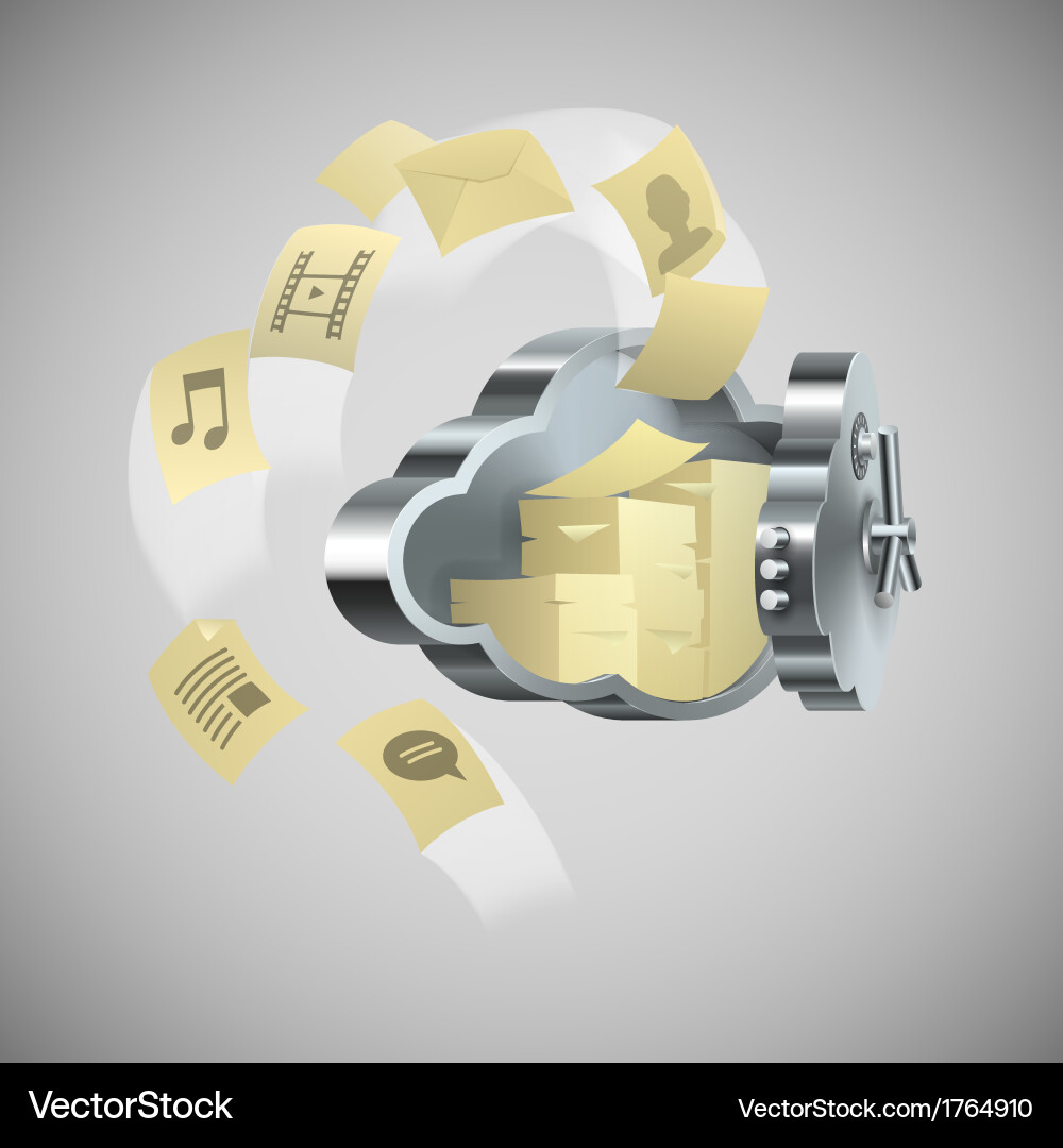 Cloud technology remote computing Vector Image