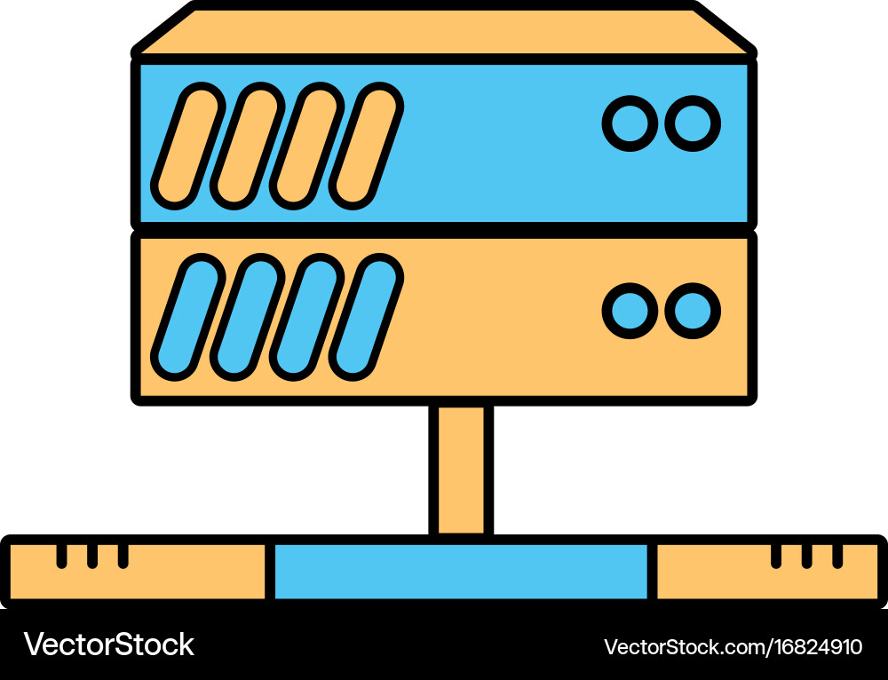 Database technology to server connection Vector Image