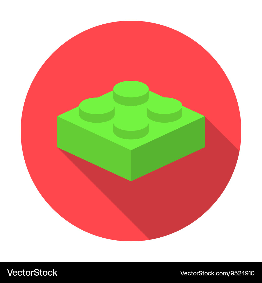 Flat constructor block icon vector image