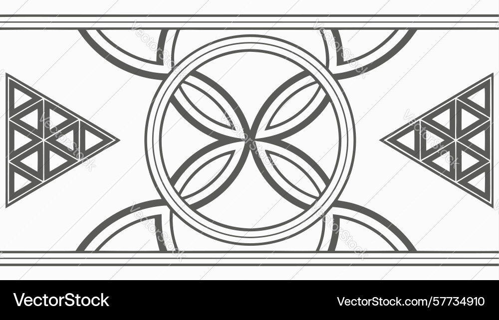 Interlocking geometric pattern abstract vector image