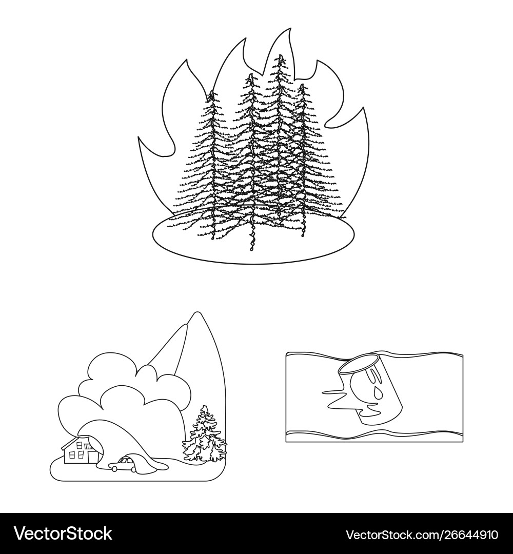 Isolated object cataclysm and disaster sign Isolated object cataclysm and disaster sign vector image