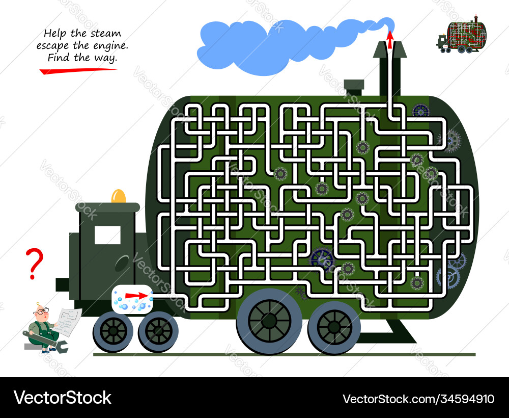 Logic puzzle game with labyrinth for children Logic puzzle game with labyrinth for children vector image