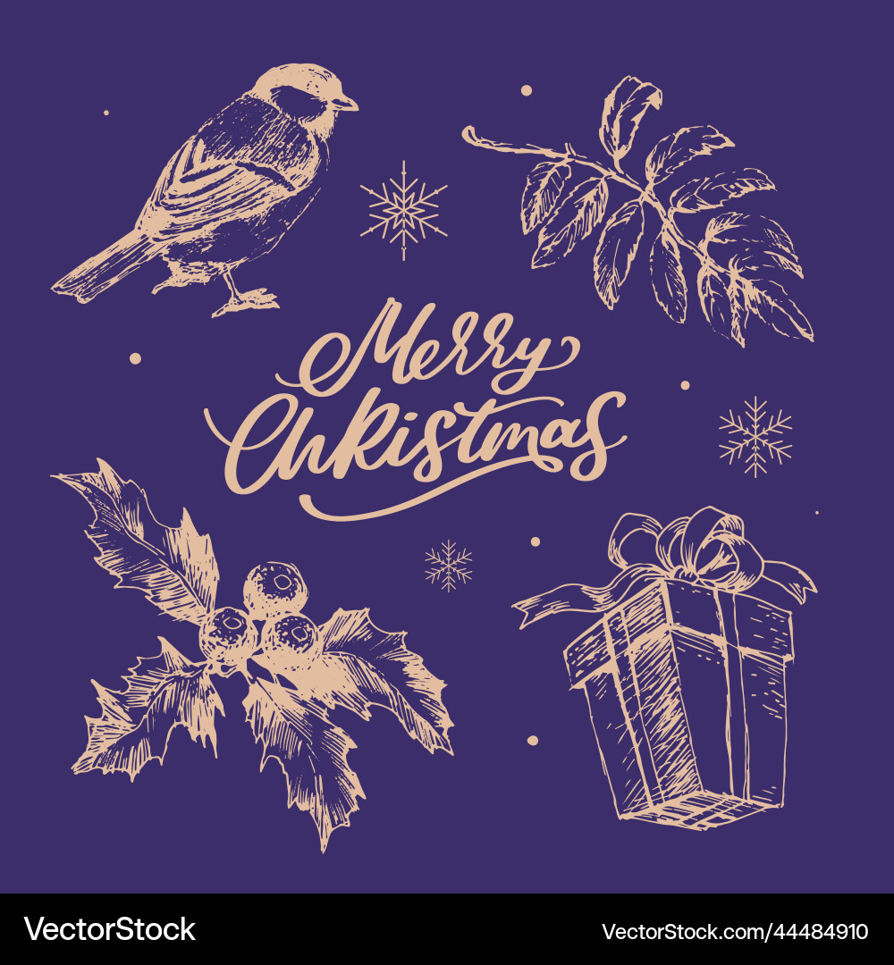Merry christmas happy new year 2023 typography Merry christmas happy new year 2023 typography vector image