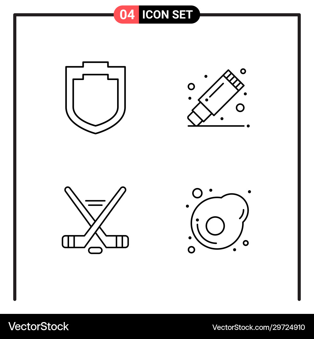Set 4 line style icons for web and mobile Set 4 line style icons for web and mobile Vector Image