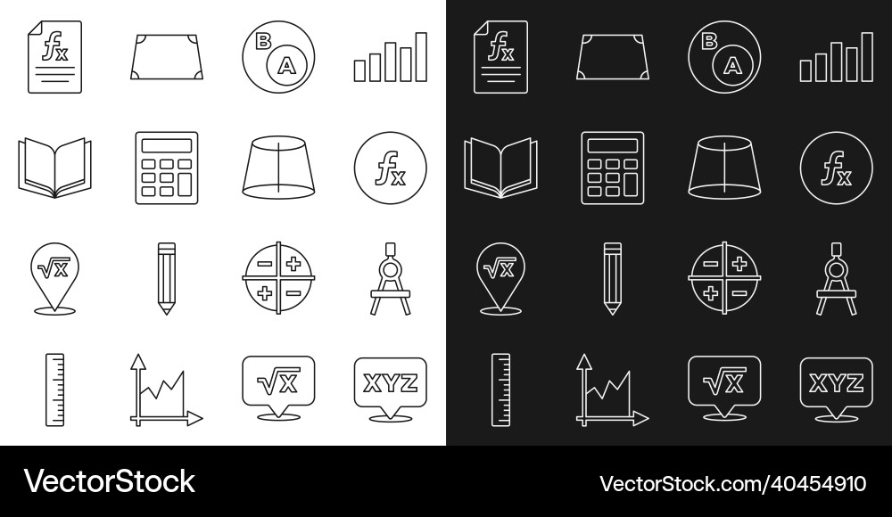 Set line xyz coordinate system drawing compass Set line xyz coordinate system drawing compass vector image
