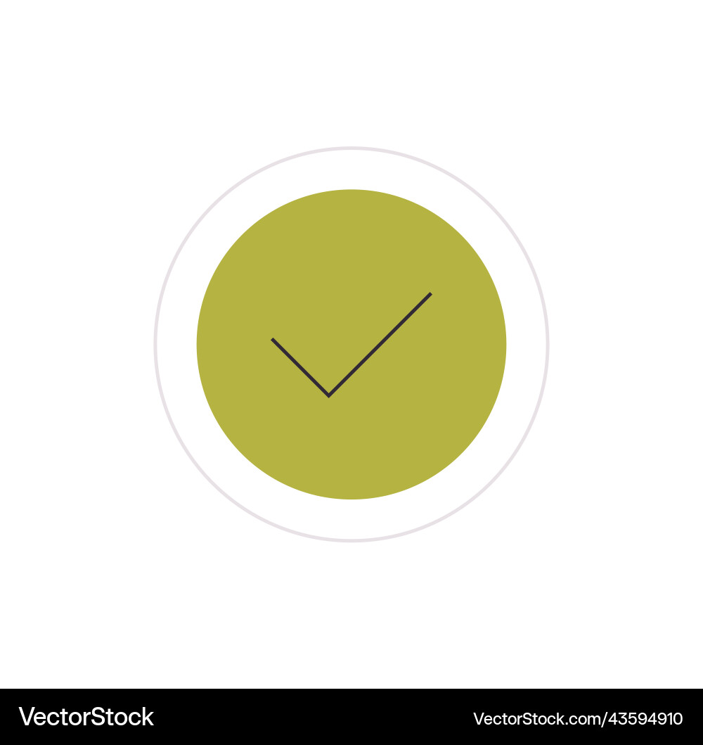 Simple approve related icon and accepted elements vector image