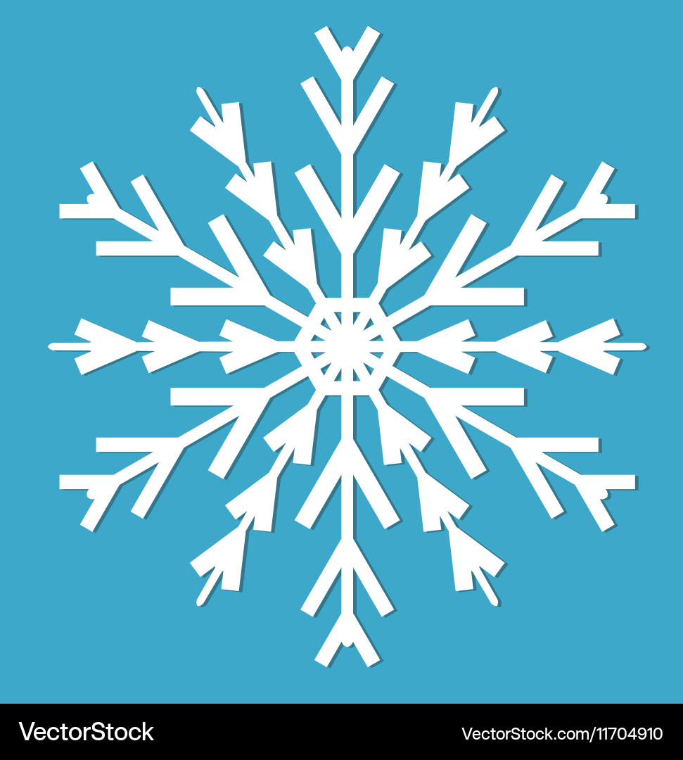 Snowflake icon flat style design elements Vector Image