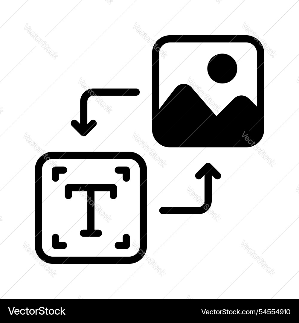 Text to image Vector Image