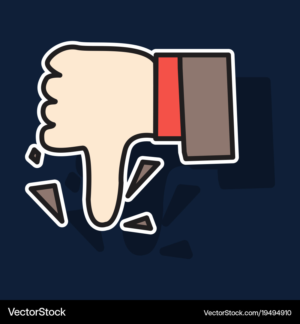 Unlike icon sticker web pointer in eps 10 vector image