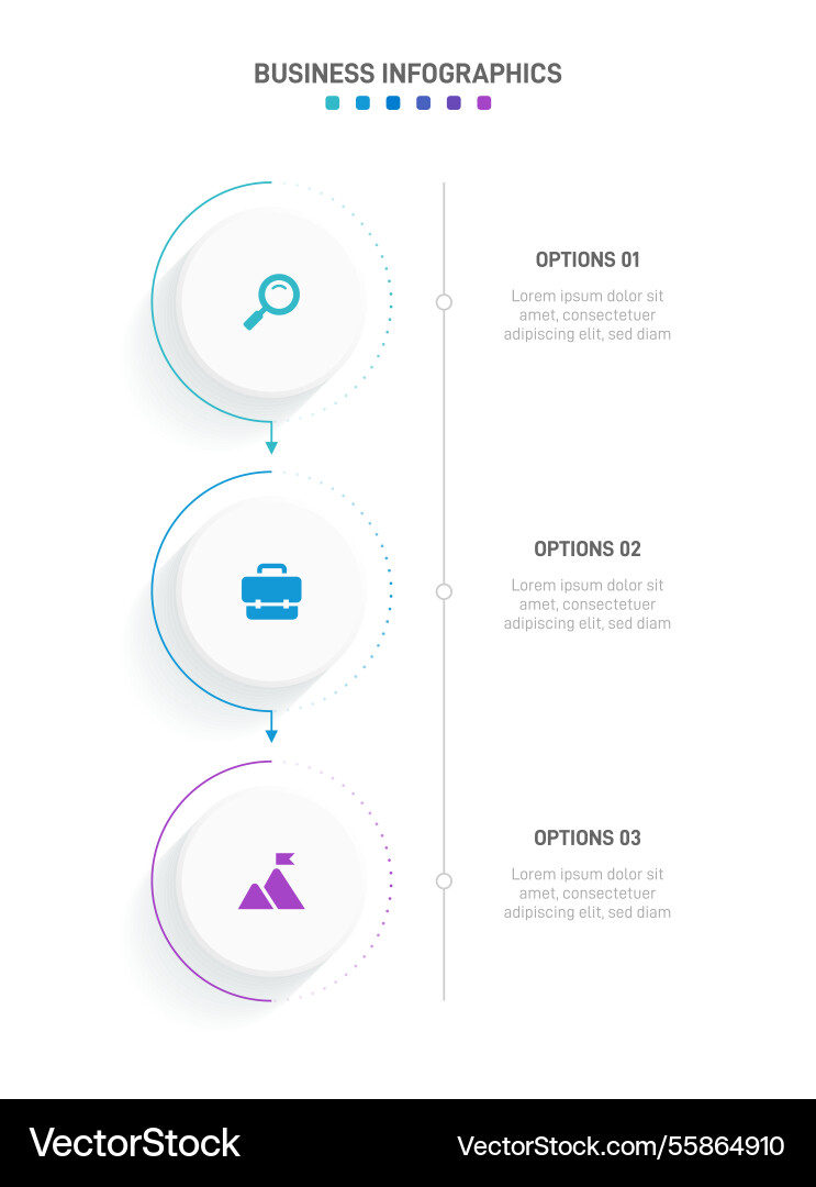 Vertical progress bar featuring 3 arrow-shaped Vertical progress bar featuring 3 arrow-shaped vector image