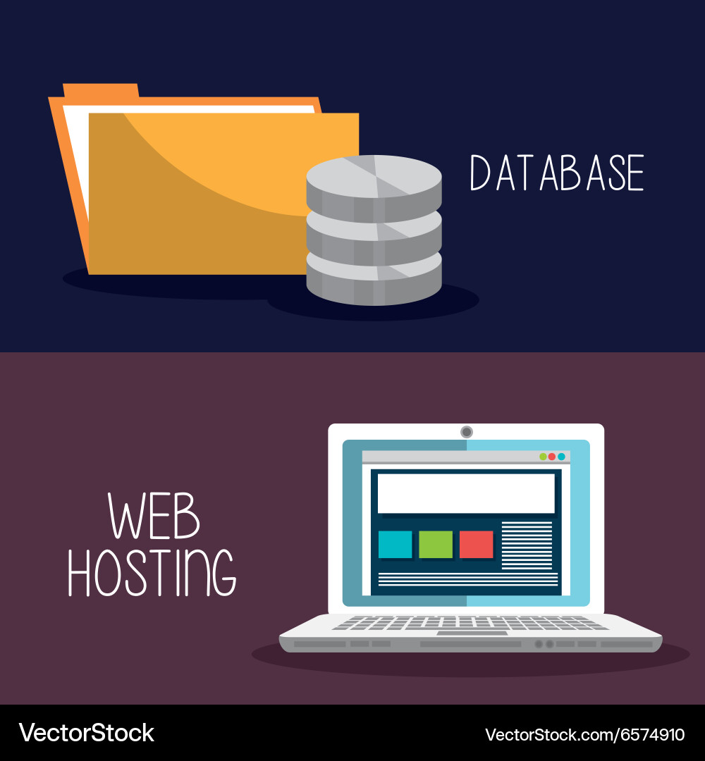 Web housting and technology design vector image