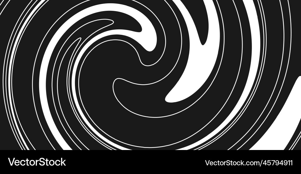 Abstract black background with waves and swirls vector image