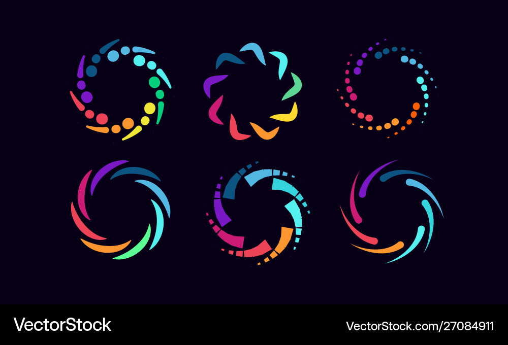 Abstract colorful recycled logo Vector Image