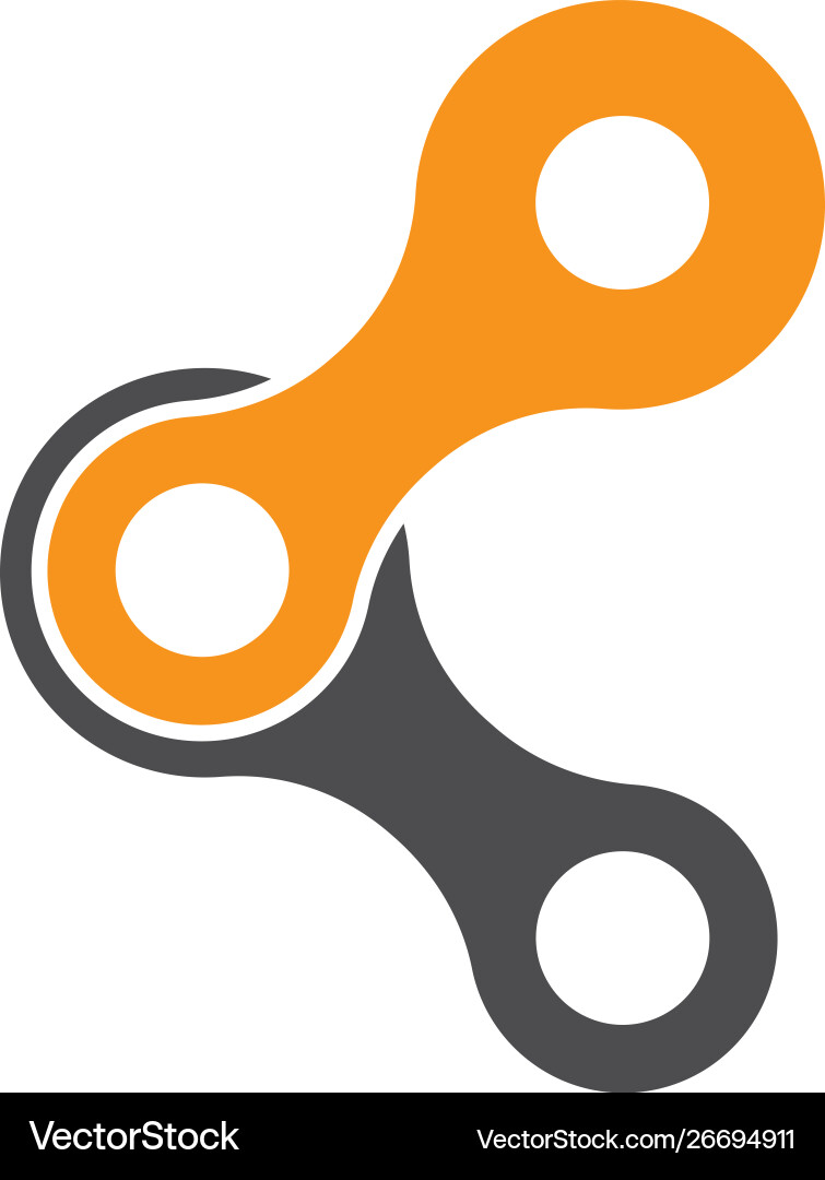 Chain Logo - Unity & Connection vector image